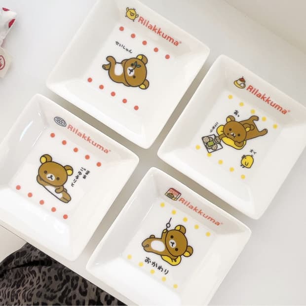 고전 리락쿠마 소접시 4종 SET