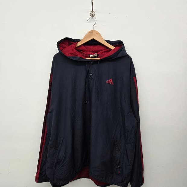 아디다스 후드 바람막이 네이비/레드 아디다스XL