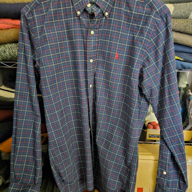 랄프로렌 클래식핏 남방 체크 S