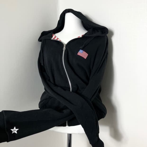 스투시 성조기 올드 후드집업