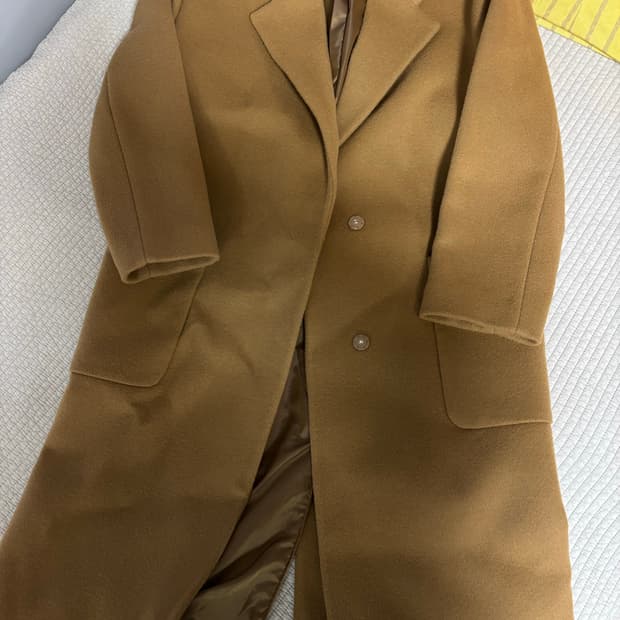 톰보이 카멜 롱코트