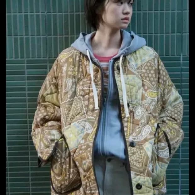 Beaker 비이커 오리지널 리버시블 패턴 퀼팅 패딩 점퍼 