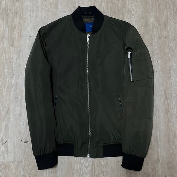 자라 MA-1 퀼팅 봄버 항공점퍼 M/95