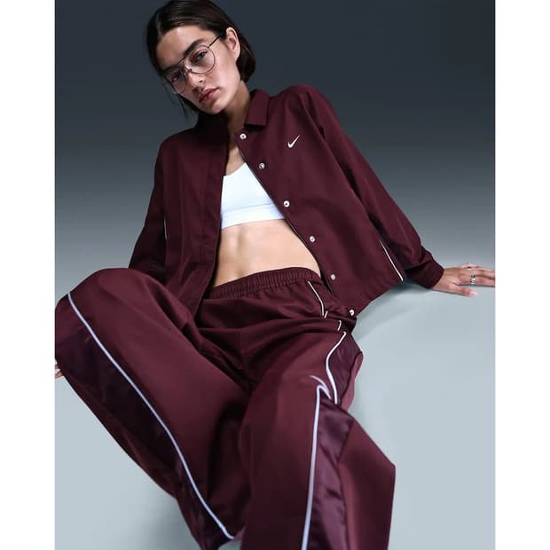 나이키 24 버건디 우븐 자켓