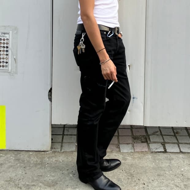 리바이스 부츠컷 블랙진