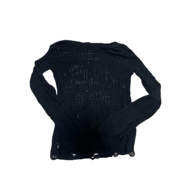 검정 그물 니트