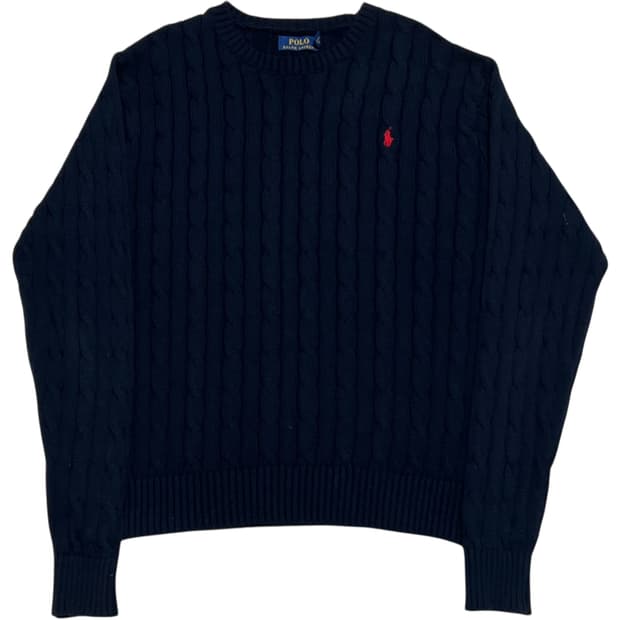 Polo Ralph Lauren 코튼 네이비 케이블 니트