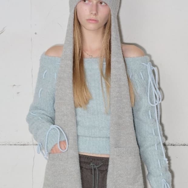 타입서비스 Pocket Muffler Beanie [Grey]