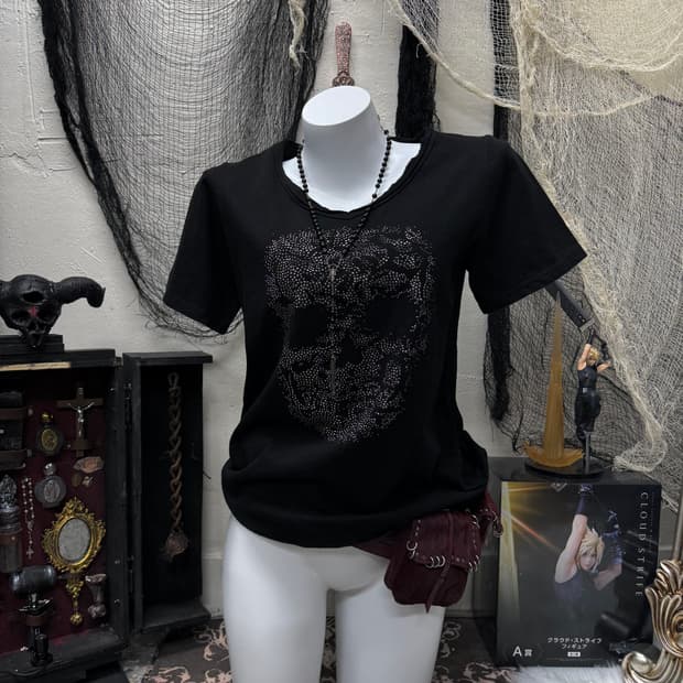 Ozz croce 00s cubic skull top