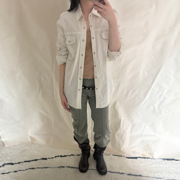 GUESS Military Epaulet Two-Pocket Shirt
