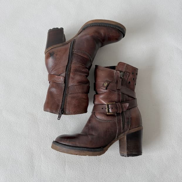 [EU35]MANAS 이태리 메이드 레더 부츠(ITALY)