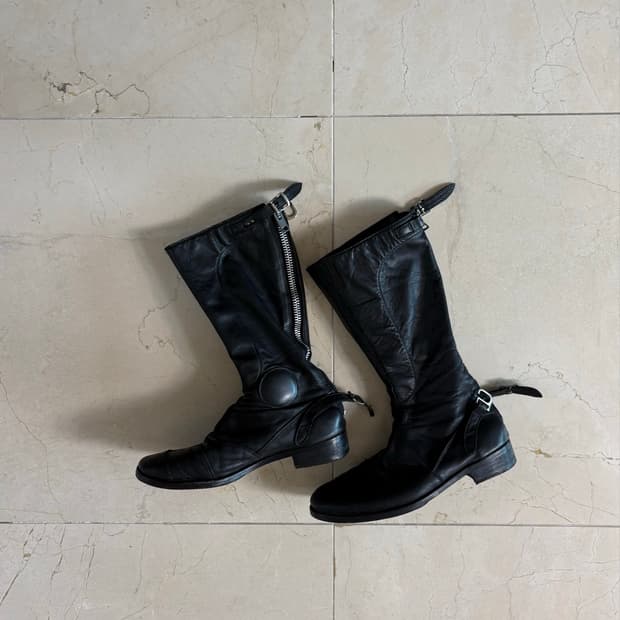 90s Lewis Leathers Zip Leather Boots