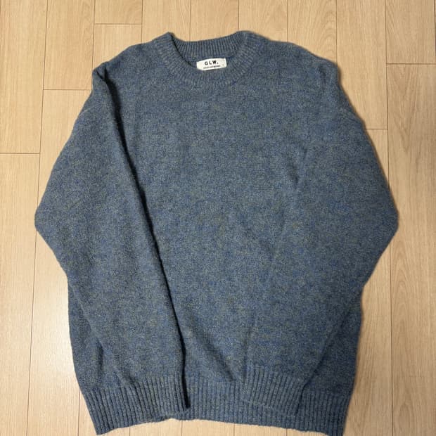 굿라이프웍스 마일드 보카시 크루넥 스웨터 오버핏 니트 블루