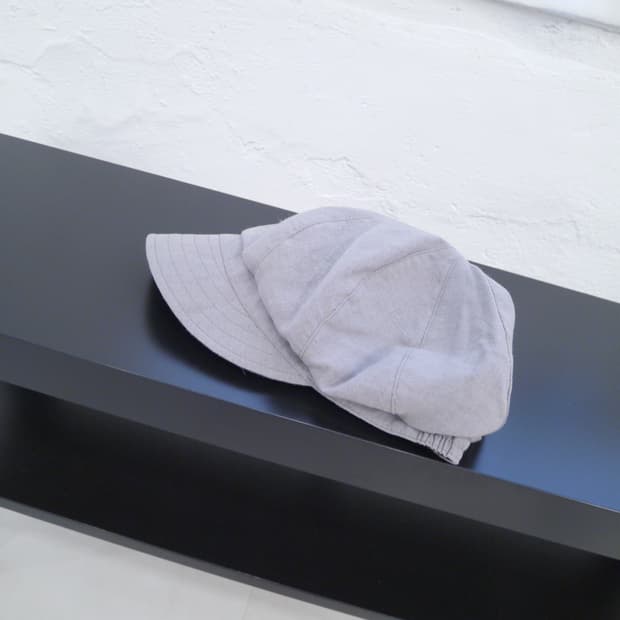 [UNTITLED] linen newsboy hat