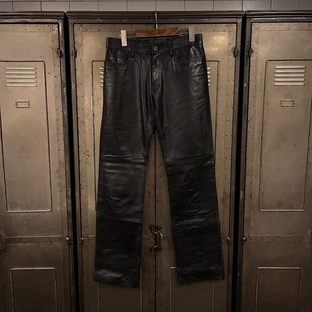 [택포](m/30) EZ by 제냐 카우 레더 팬츠 