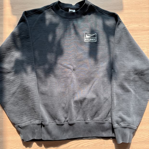 나이키 x 스투시 NRG 워시드 플리스 맨투맨 블랙