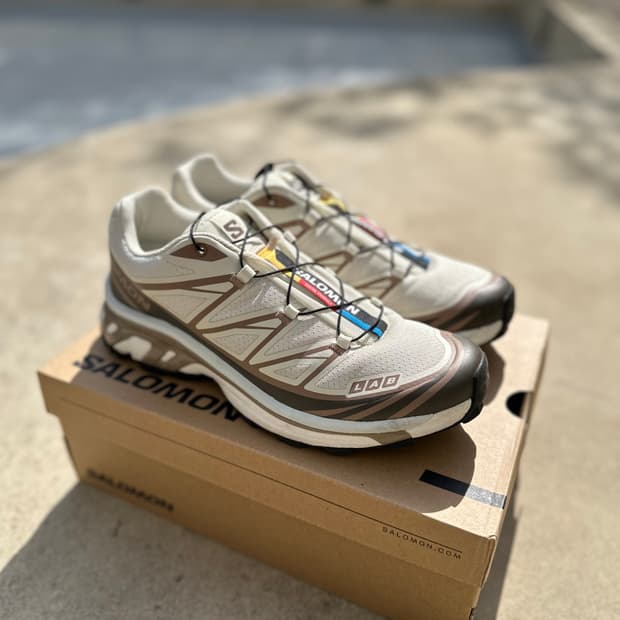 살로몬 XT-6 아몬드 밀크 포타벨라 