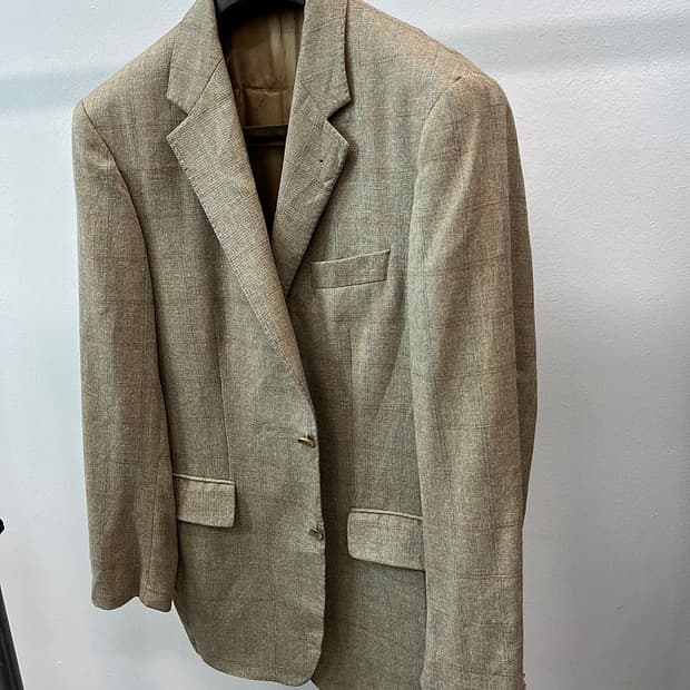 110) 버버리 런던 체크 린넨자켓 