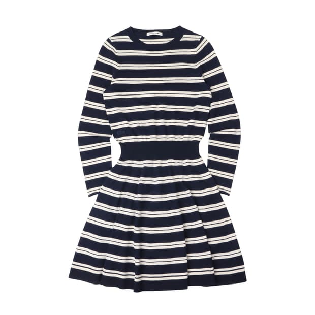 라코스테 스트라이프 울 니트 원피스