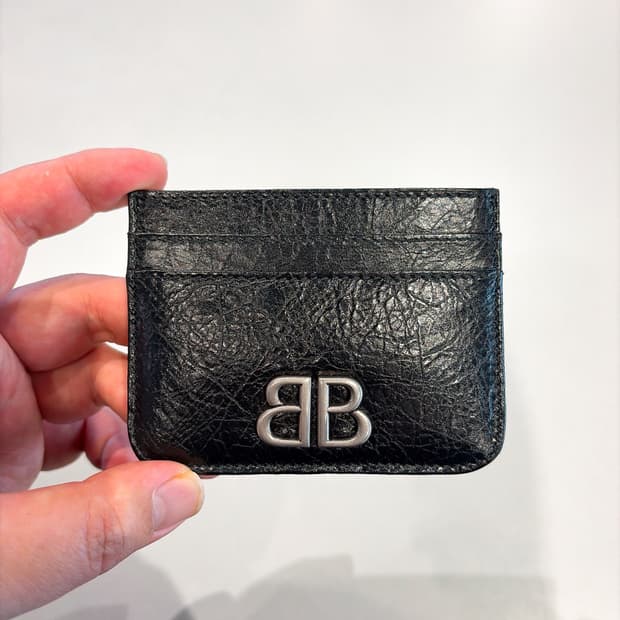 (정품/새상품) BALENCIAGA 발렌시아가 모나코 카드 홀더 블랙
