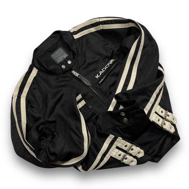 KADOYA 프로텍터 하이넥 메쉬 다크 슬림 바이커 자켓