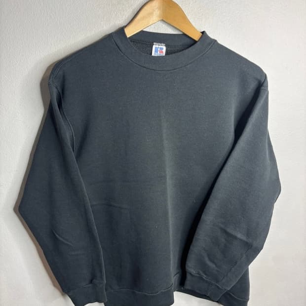80~90s made in usa 러셀 맨투맨 블랙 L