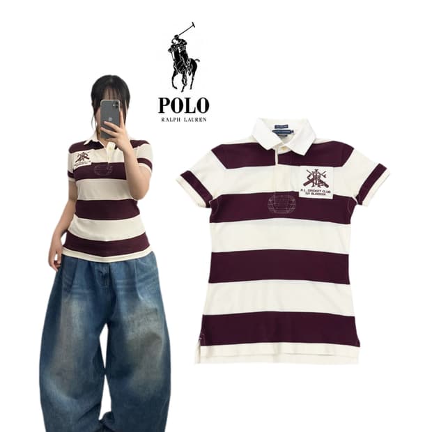 폴로 PK 딱붙 카라 럭비 반팔 티셔츠