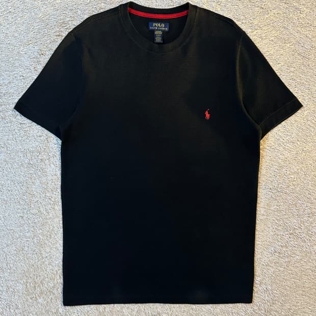 폴로 랄프로렌 POLO 신형 와플 니트 반팔 티셔츠 블랙