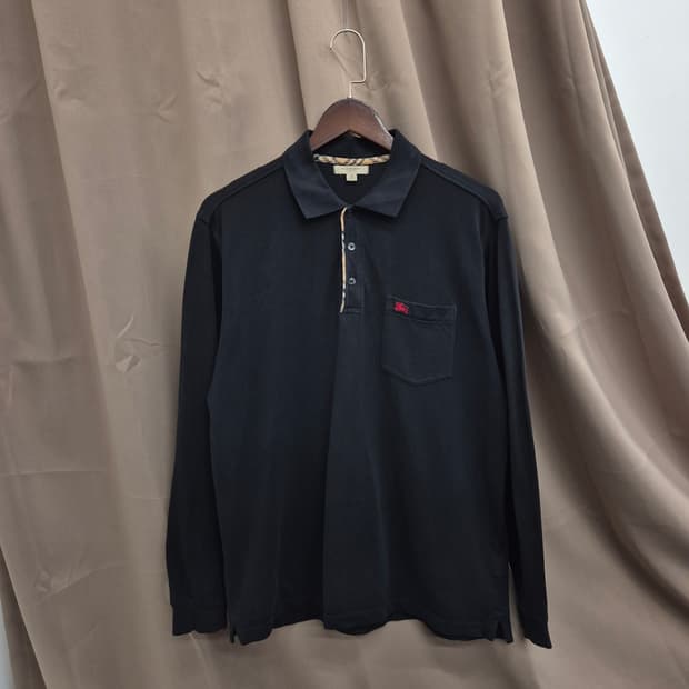 버버리 카라 긴팔티 M