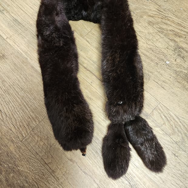 빈티지 족제비 목도리