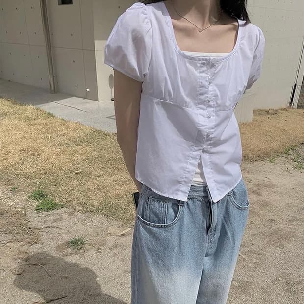 애니원모어 러블리 반팔 블라우스