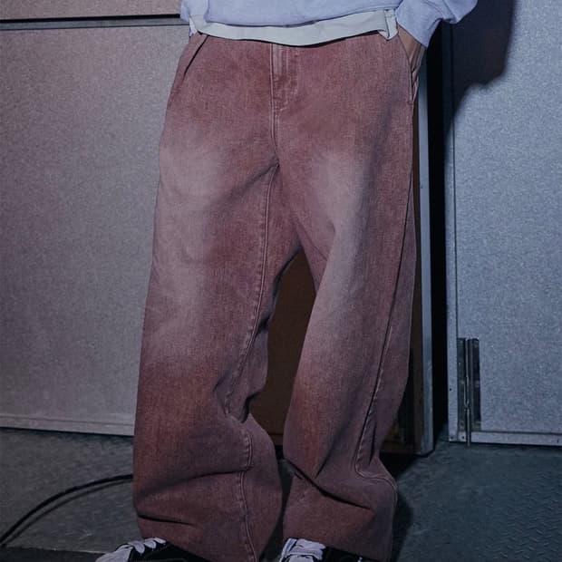 낫포너드 핑크 와이드 데님