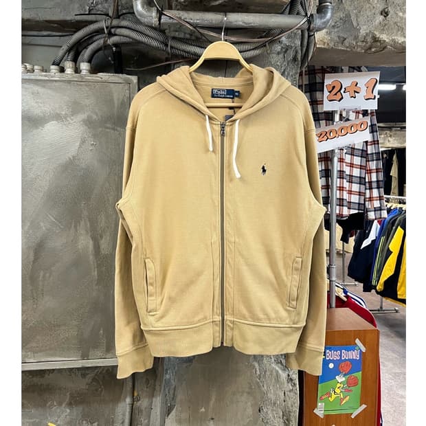 폴로 랄프로렌 후드집업 베이지 XL #csz3440