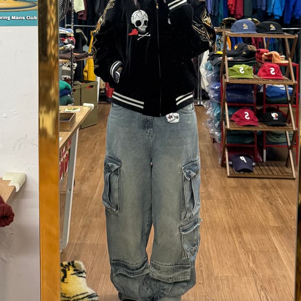 90s 슛온 벨벳 수베니어 자켓