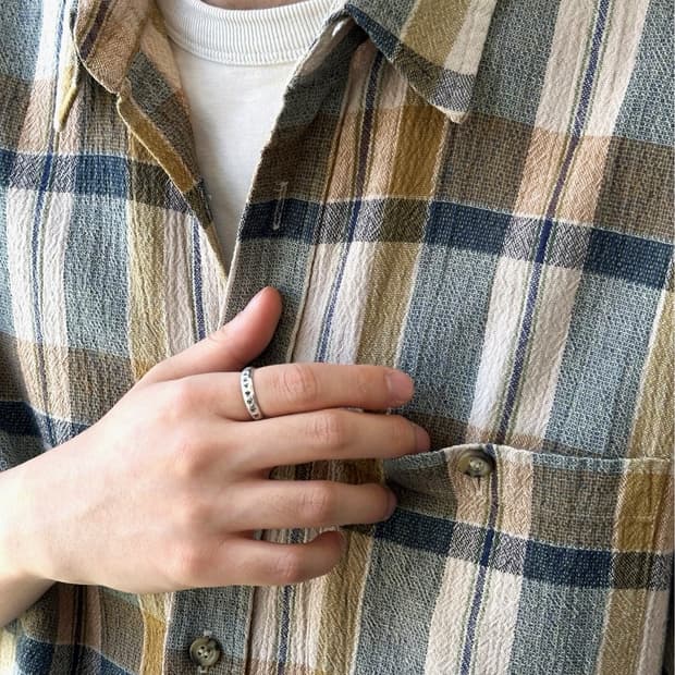 Natural cotton woven fabric H/S shirt