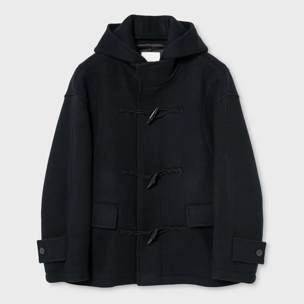 넌블랭크 디테처블 후드 더플 하프 코트