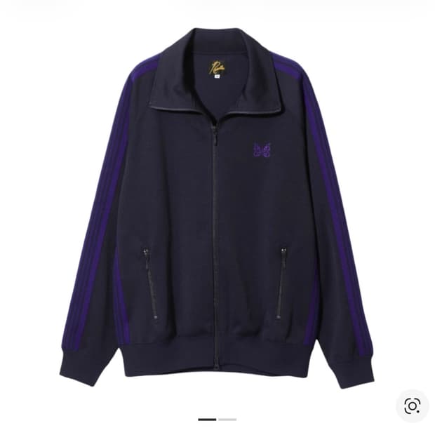 니들스 트랙 자켓 폴리 스무스 네이비