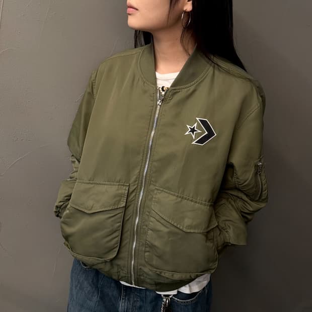 컨버스 스펠아웃 MA-1 자켓 카키 (L)