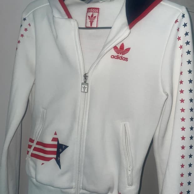 85 아디다스 USA 성조기 후드집업