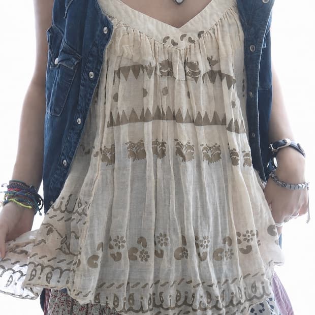 [Mes Demoiselles] Ethnic Camisole Top