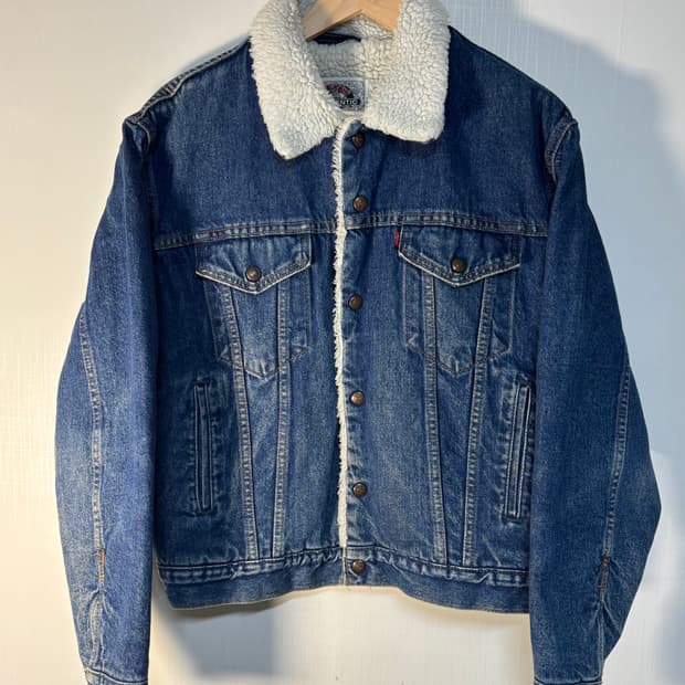 90s USA 리바이스 빈티지 쉐르파 자켓 중청 데님자켓