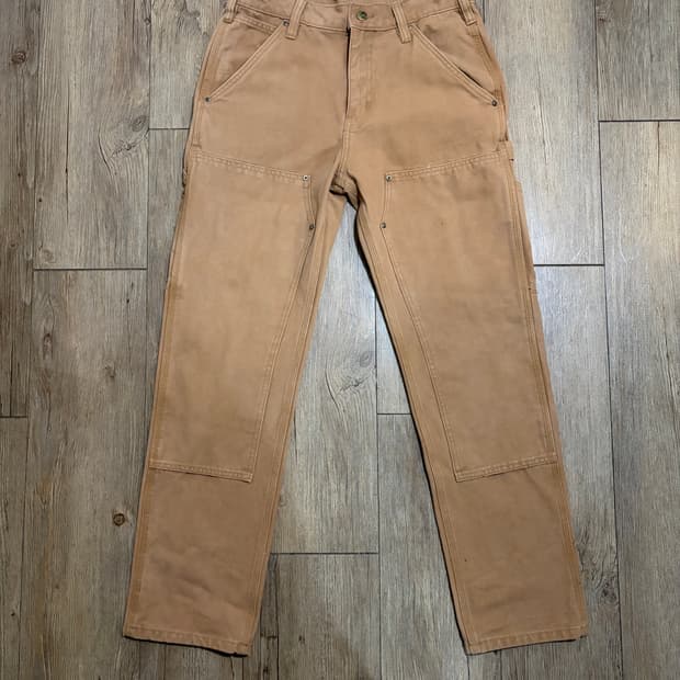 32) 칼하트 더블니 팬츠 브라운