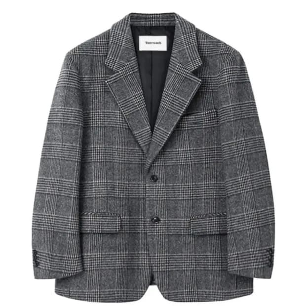 토니웩 명작 울 글렌체크 블레이저