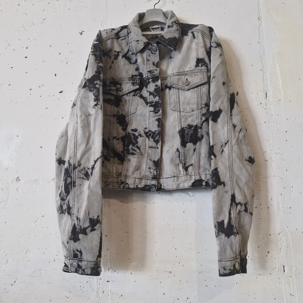 블랙 워싱 데님 자켓 새상품