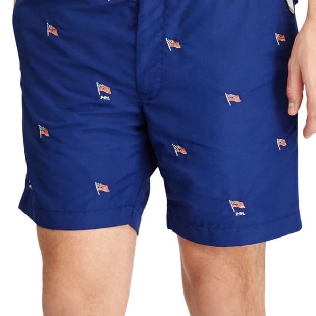 폴로 랄프로렌 성조기 자수 스윔 쇼츠 XL사이즈