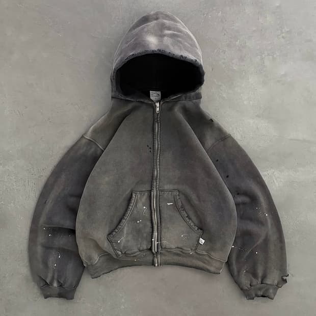 [M] akimbo watch peeker hoodie zip-up
