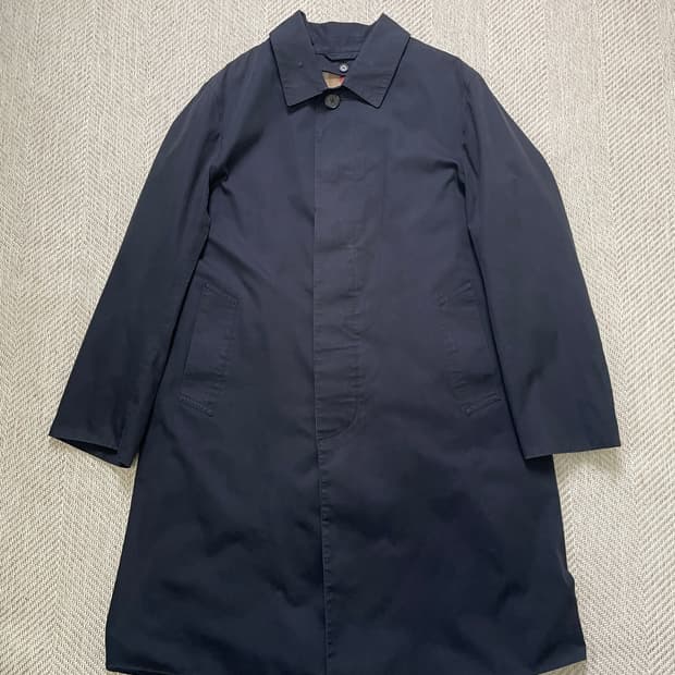 맥킨토시 런던 히든버튼 발마칸 싱글 코트