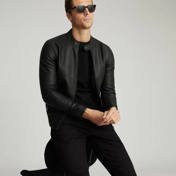 Reiss 리스 램스킨 바이커 레더자켓