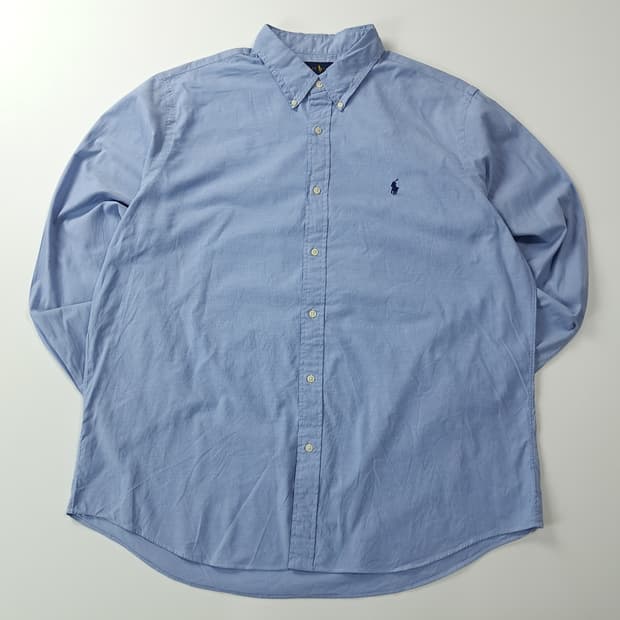 CK672 2XL 폴로 QR  블루 버튼다운 셔츠 남방