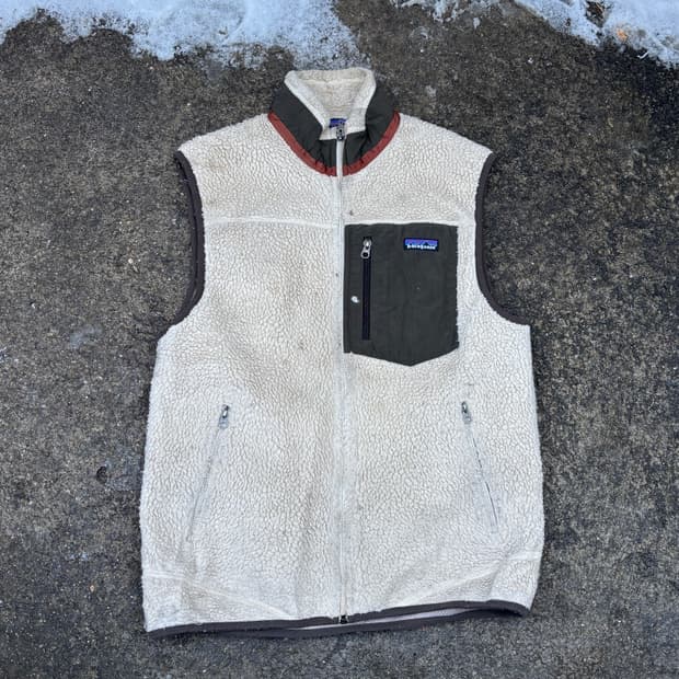 빈티지 파타고니아 아이보리 레트로 X 베스트 